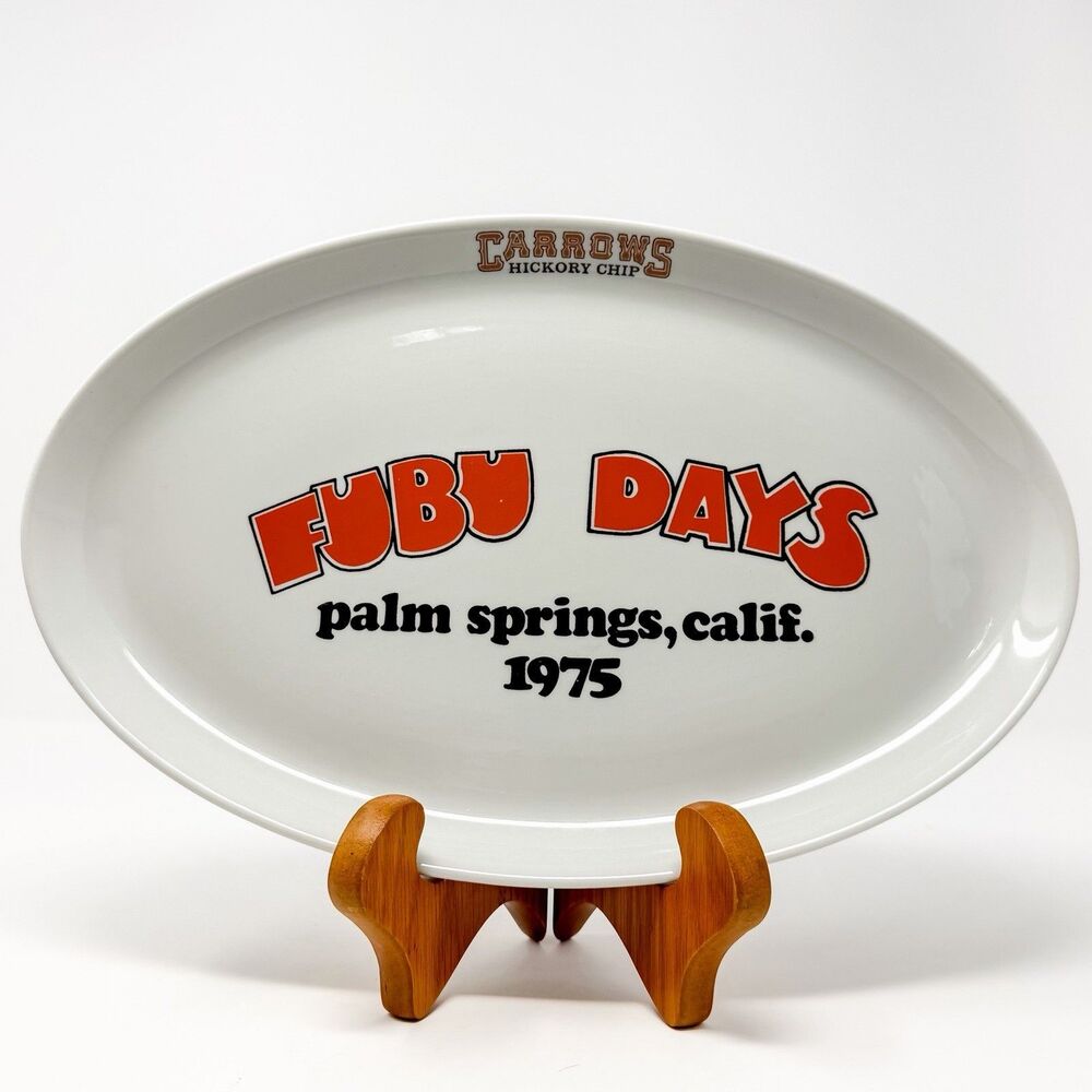 Rare Vintage 1975 Carrows Fubu Days Shenango China Restaurant Ware Platter